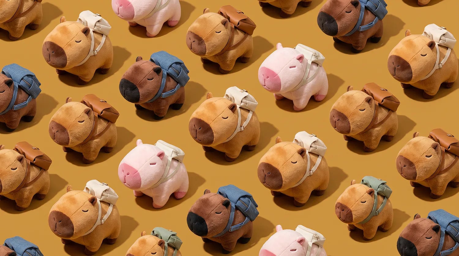 Capybara Plush With Backpack